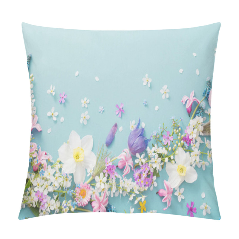 Personality  Spring Flowers On Paper Background Pillow Covers