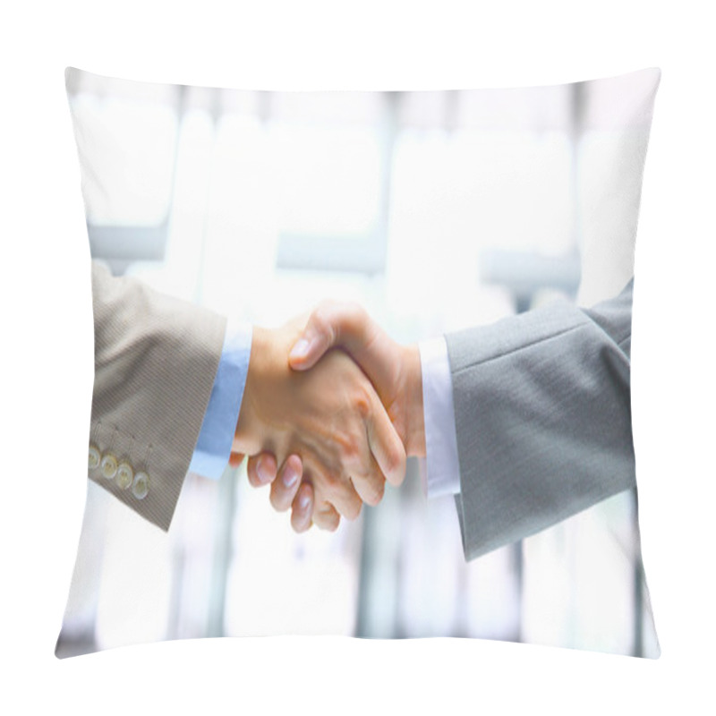 Personality  Handshake Isolated In Office Pillow Covers