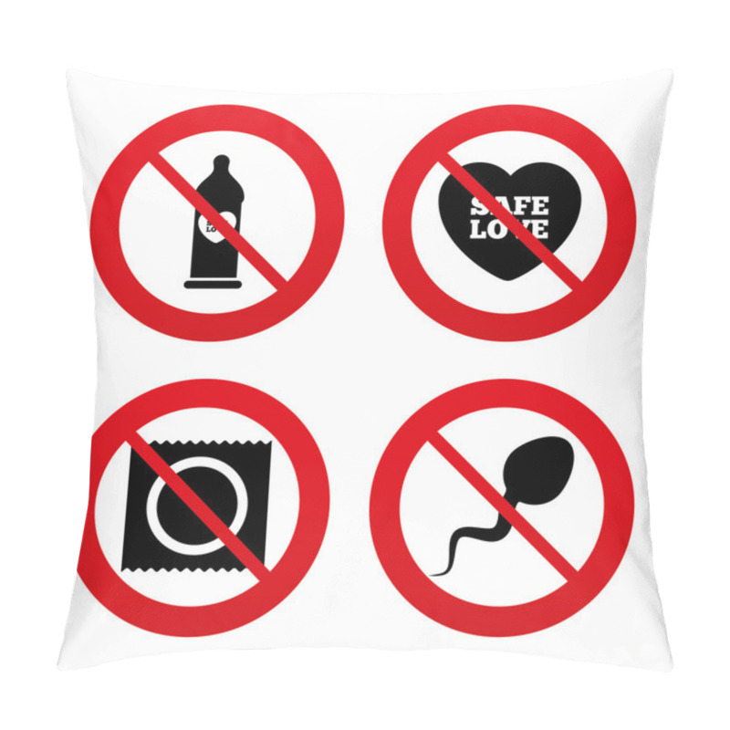 Personality  Safe Sex Love Icons. Pillow Covers