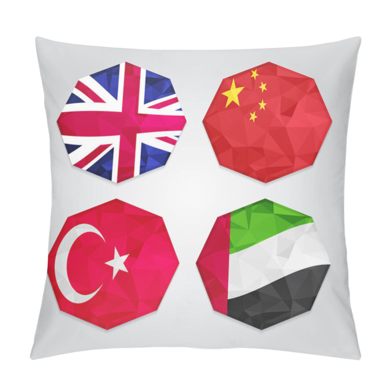 Personality  New Polygonal Flags Pillow Covers