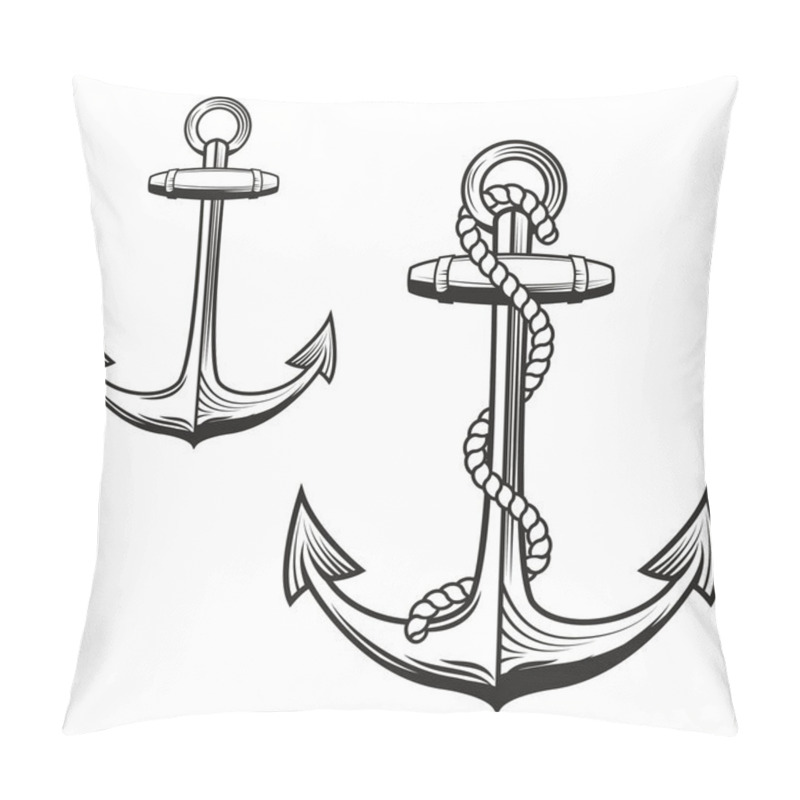 Personality  Anchors Monochrome Icons Pillow Covers