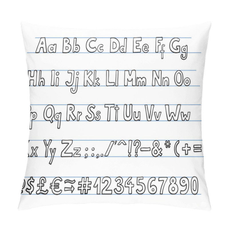 Personality  Doodle Font Pillow Covers