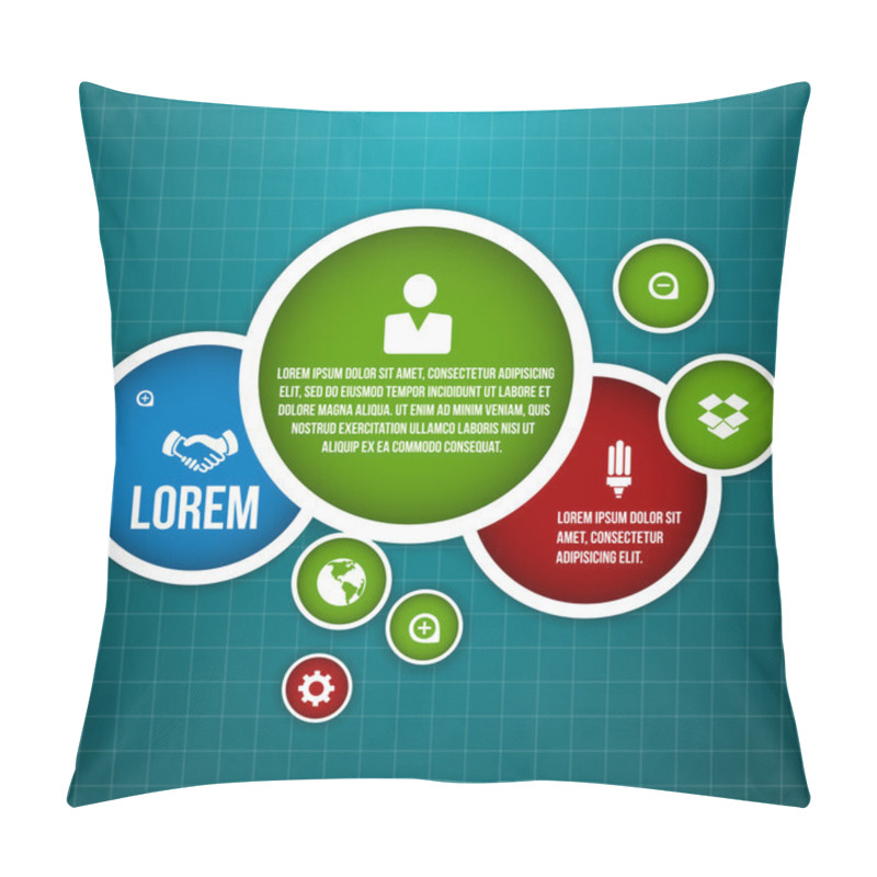 Personality  Abstract Business Background, Vector Illustration Pillow Covers