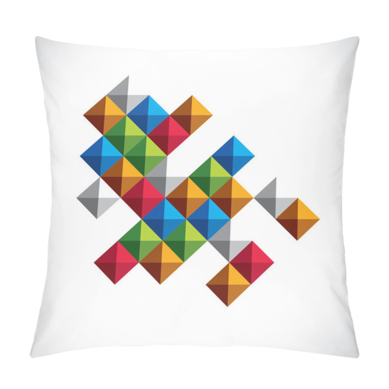 Personality  Art Symbol Made With Squares Pillow Covers