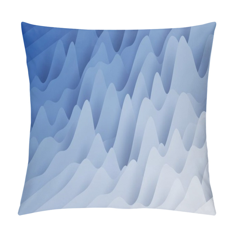 Personality  3d Render, Abstract Paper Shapes Background, Sliced Layers, Waves, Hills, Equalizer Pillow Covers