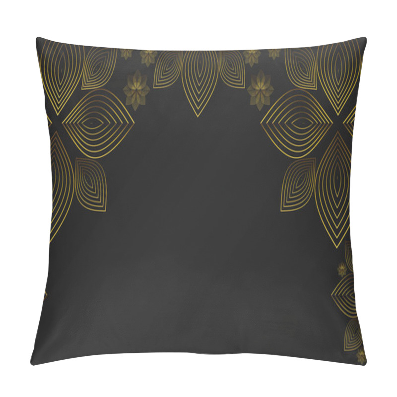 Personality  Luxury Gold Floral Ornament Background Pillow Covers