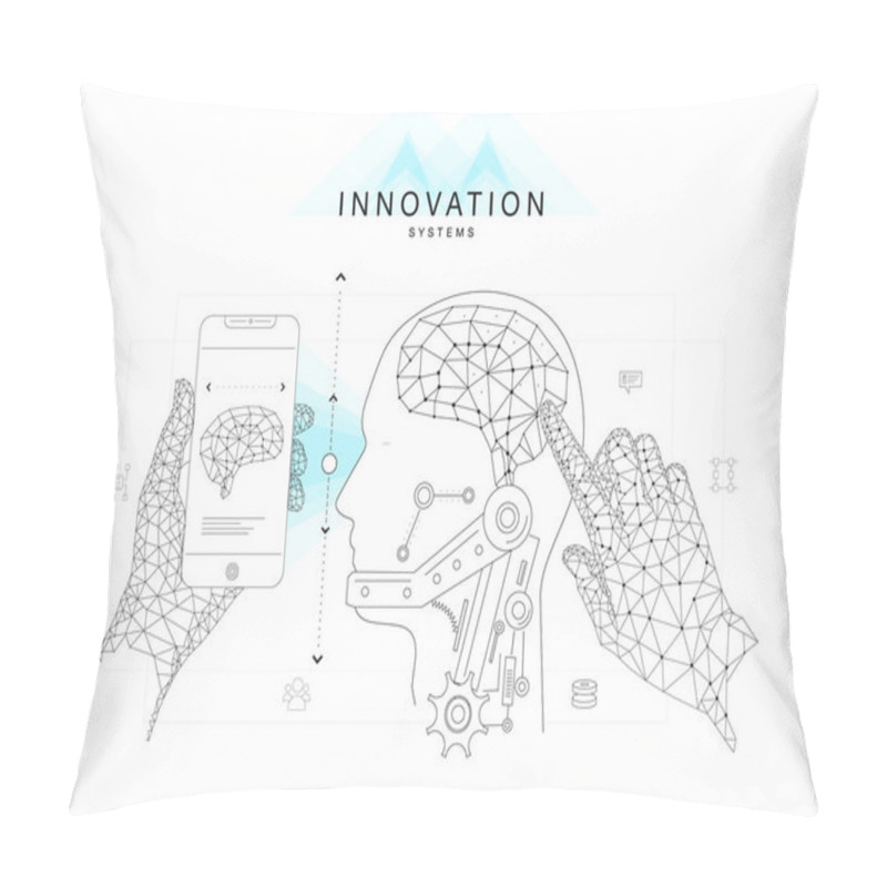 Personality  Future Technics Innovation Systems Layouts In Polygonal Contour  Pillow Covers