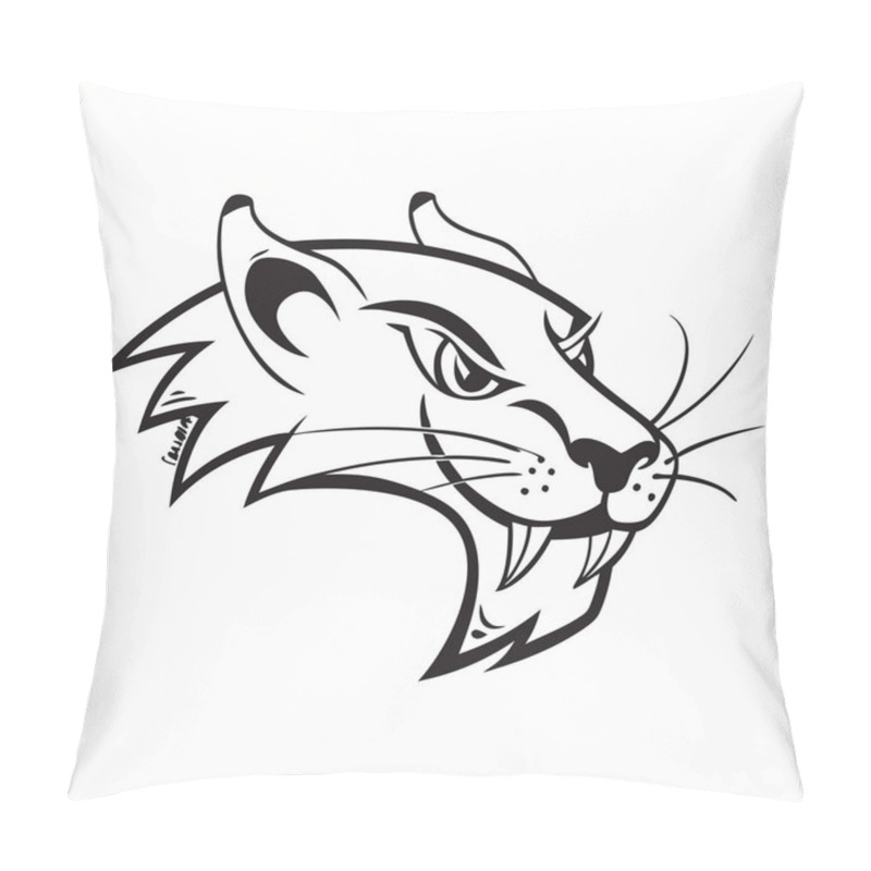 Personality  A Dynamic Tiger Silhouette Capturing The Strength And Elegance Of This Majestic Predator. Perfect For Wildlife, Nature, And Creative Design Projects. Pillow Covers