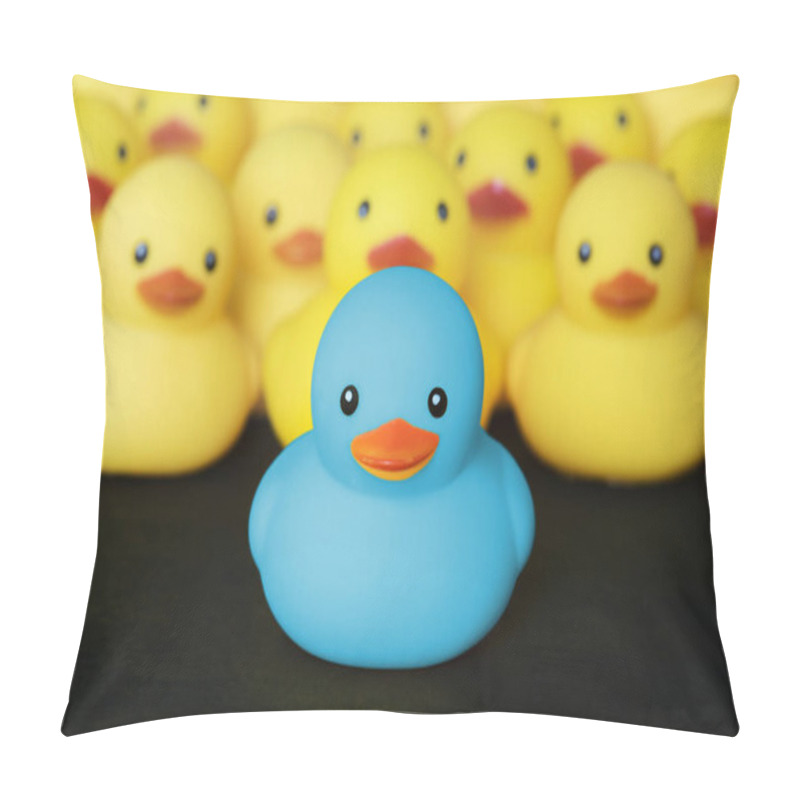 Personality  Closeup Of Rubber Duckies Pillow Covers