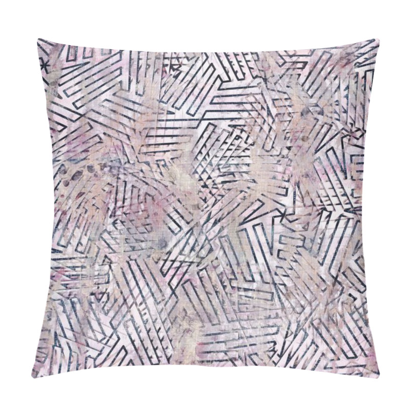 Personality  Mixed Media Collage Geo Seamless Pattern Swatch Pillow Covers