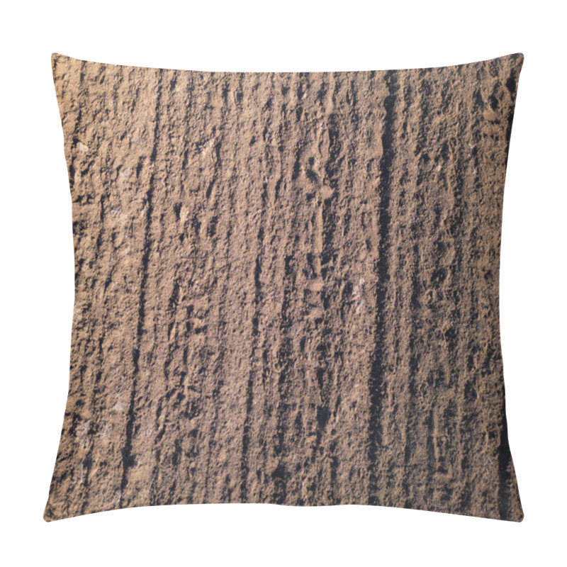 Personality  Freshly Plowed Soil With Evenly Spaced Furrows, Creating A Textured Pattern Across The Surface. The Rich, Earthy Tones And Straight Lines Reflect Agricultural Preparation And Natural Detail. Pillow Covers