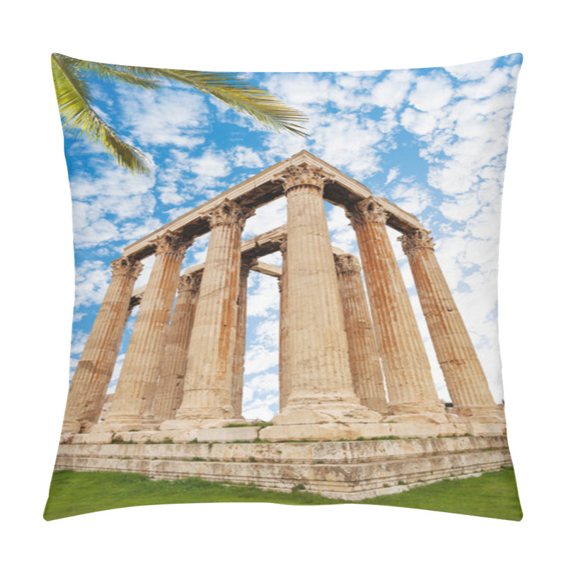 Personality  Zeus Temple On Green Grass Pillow Covers