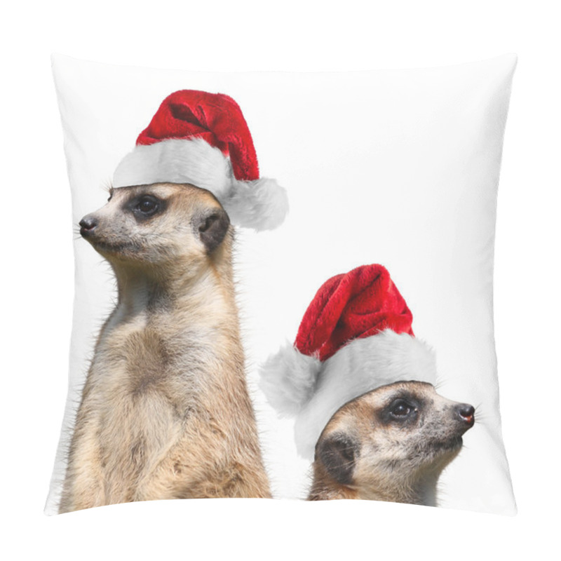 Personality  Meerkats Santa Hat Pillow Covers