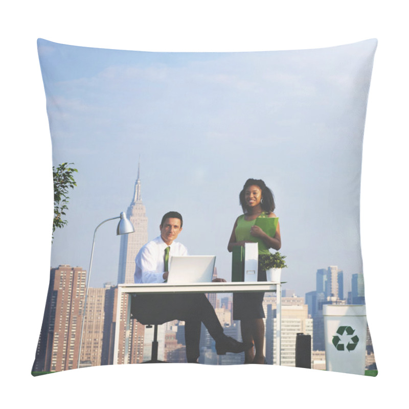 Personality  Business People At Meeting  Pillow Covers