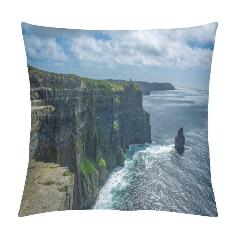 Personality  Walking At The Very Spectacular Cliffs Of Moher, Co Clare, Ireland Pillow Covers