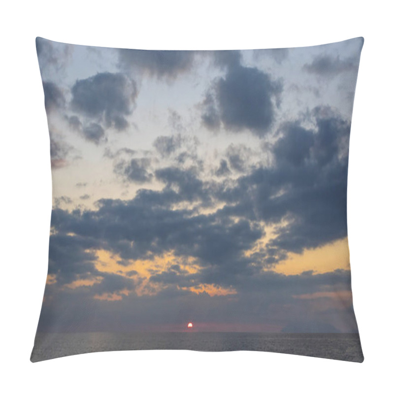 Personality  Sunset Over Tyrrhenian Sea In Milazzo Town, Sicily, Italy Pillow Covers