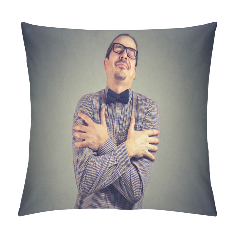 Personality  Man In Love With Himself Pillow Covers