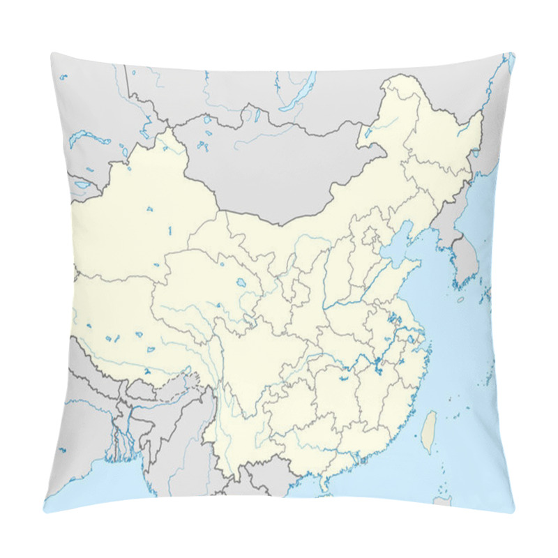 Personality  China Map Pillow Covers