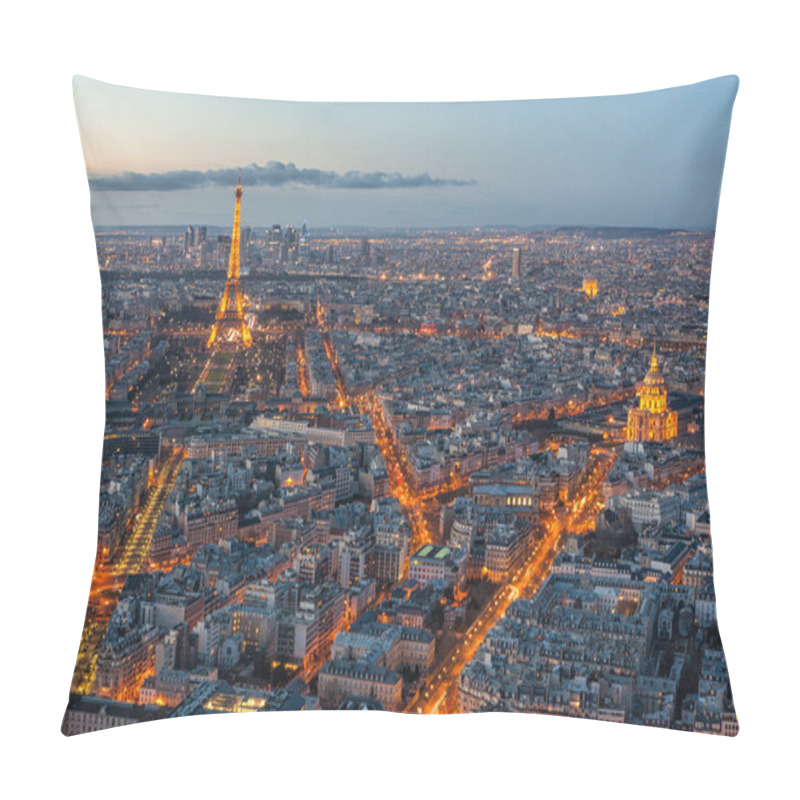 Personality  Skyline Of Paris At Night Pillow Covers