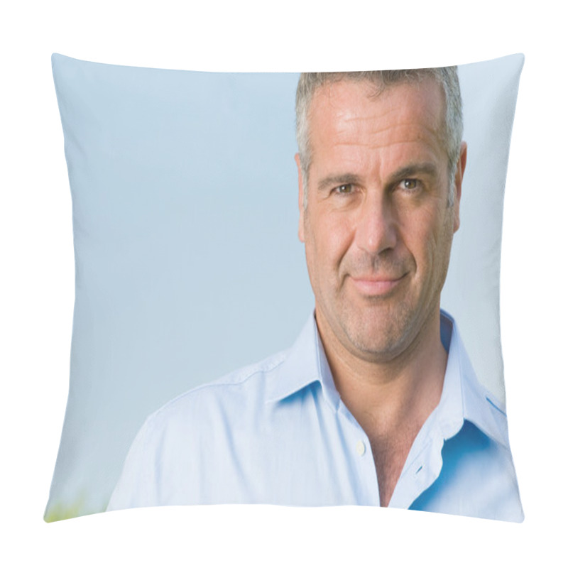 Personality  Smiling Businessman Portrait Pillow Covers