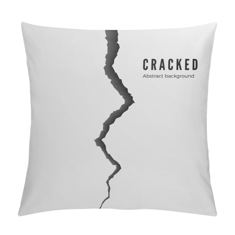 Personality  Surface Cracked Ground. Sketch Crack Texture. Split Terrain After Earthquake. Isolated Vector Illustration Pillow Covers