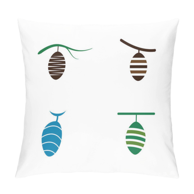 Personality  Cocoon Logo Template Vector Icon Illustration Pillow Covers