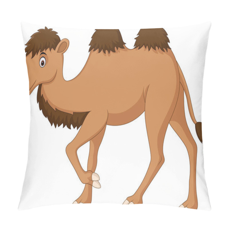 Personality  Cute Camel Cartoon Isolated On White Background Pillow Covers