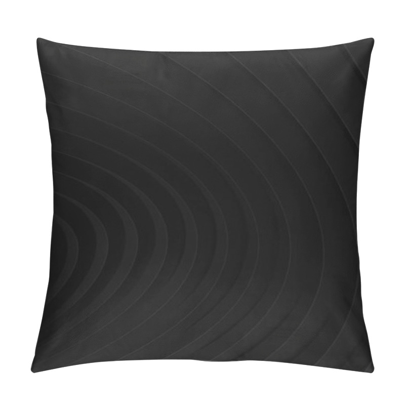 Personality  Abstract Black Curves Creating A Sense Of Depth And Movement. Pillow Covers