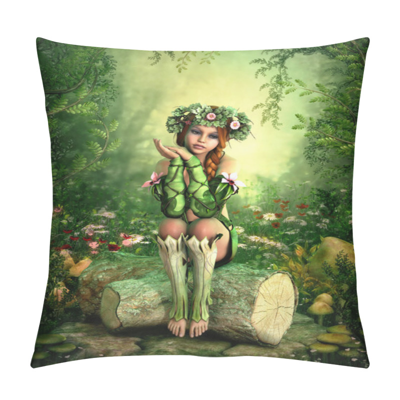 Personality  Sitting On A Tree Stump, 3d Computer Graphics Pillow Covers