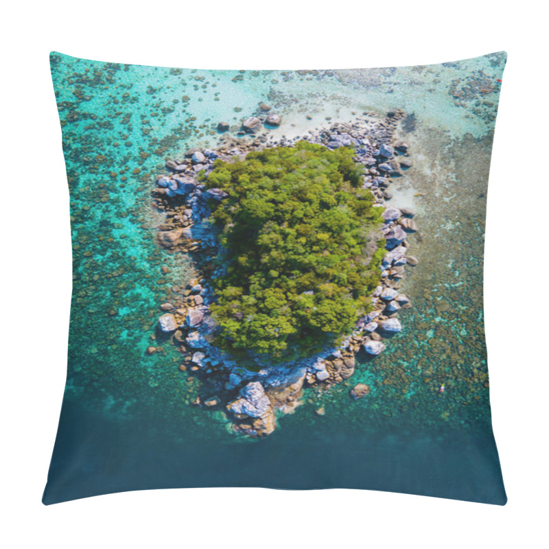 Personality  Drone View At The Beach Of Koh Lipe Island In Thailand. Pillow Covers