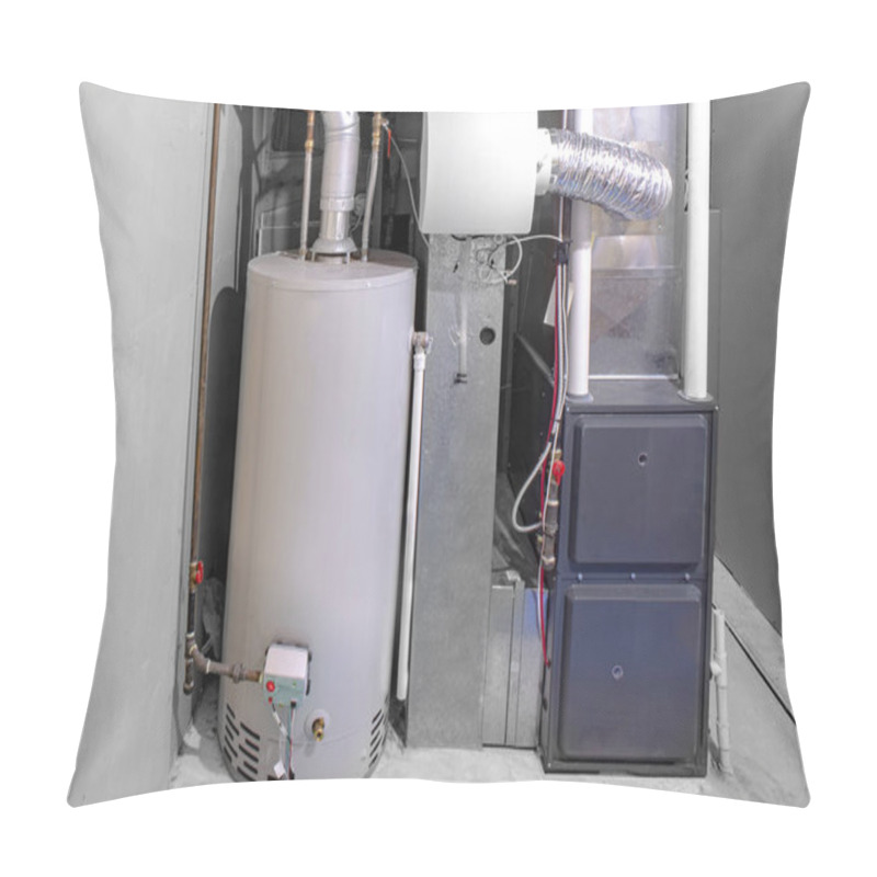 Personality  A Home High Efficiency Furnace With A Residential Gas Water Heater & Humidifier. Pillow Covers