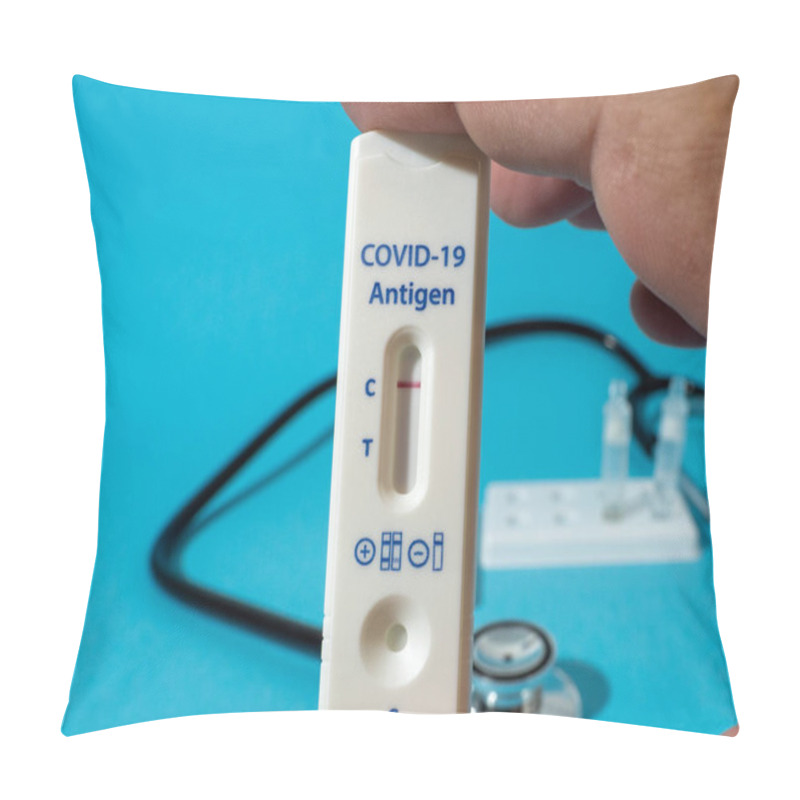 Personality  Negative Test Result Using COVID-19 Rapid Testing Device. Pillow Covers