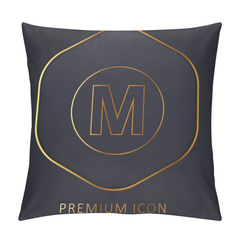 Personality  Baltimore Metro Logo Symbol Golden Line Premium Logo Or Icon Pillow Covers