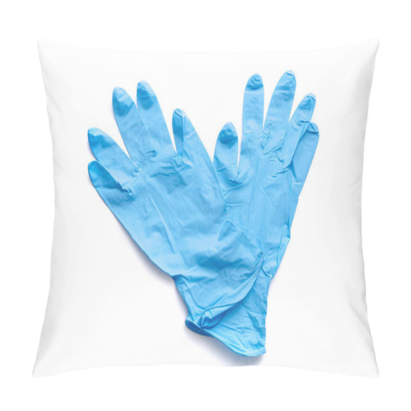 Personality  Rubber Gloves Isolated On White  Pillow Covers