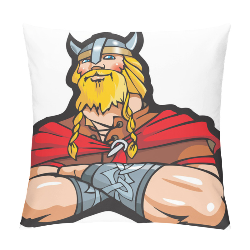 Personality  Smiling Viking - Scandinavian Warrior Pillow Covers