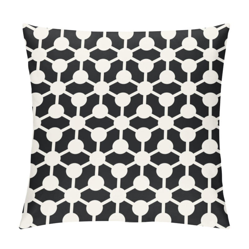 Personality  Sacred Geometry Grid Graphic Deco Hexagon Pattern Pillow Covers