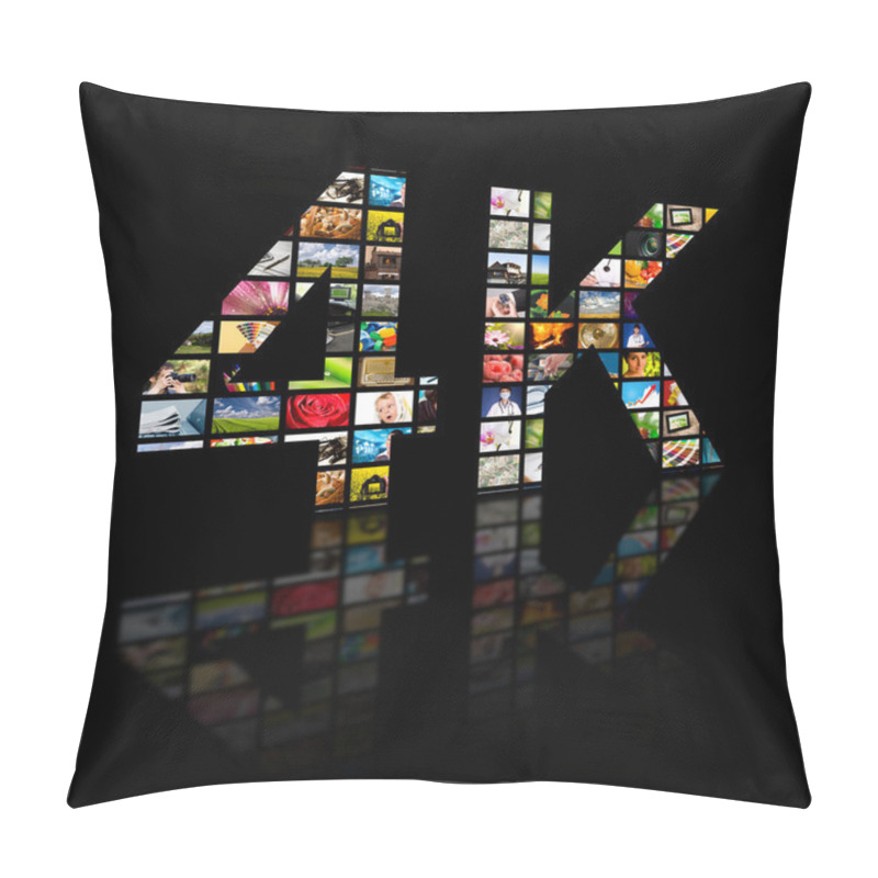 Personality  4k Resolution Tv Concept. Pillow Covers