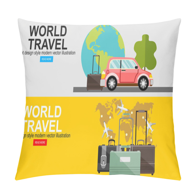 Personality  Travel And Adventure Template, Travel Time, Travel Time Template Pillow Covers