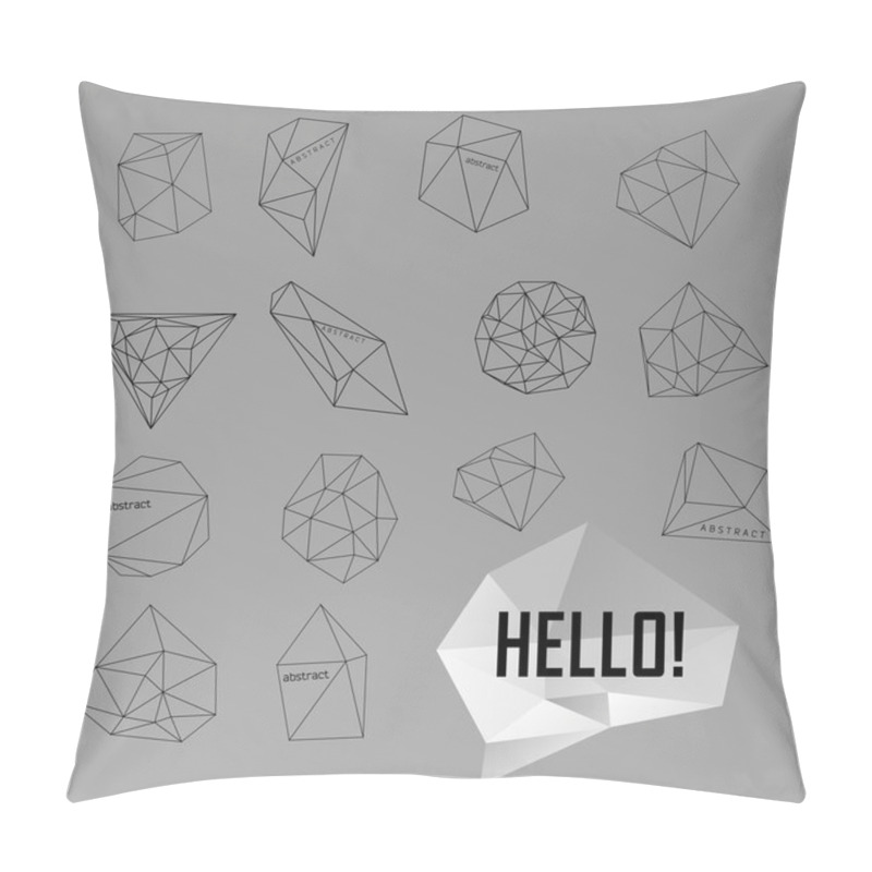 Personality  Abstract Modern Background With Polygons Design Pillow Covers