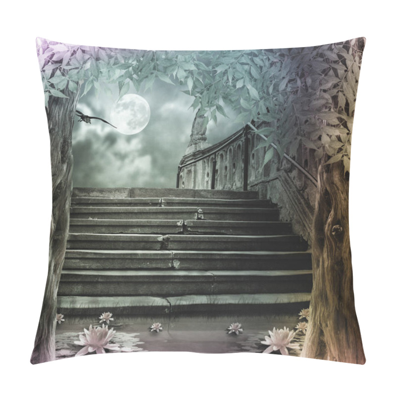 Personality  Old Stone Staircase In Celebration Of Halloween On Background Of Pillow Covers