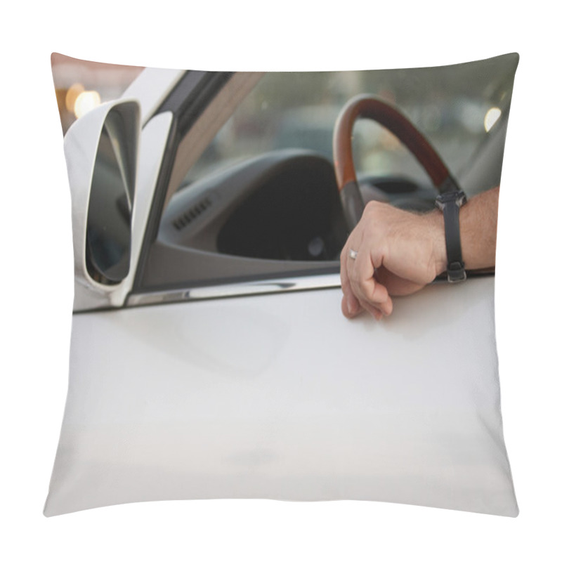 Personality  A Drivers Arm Resting On The Window Pillow Covers