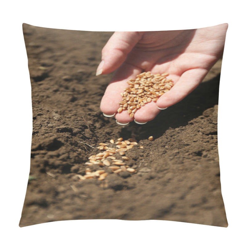 Personality  Sowing Seeds Into Soil Pillow Covers