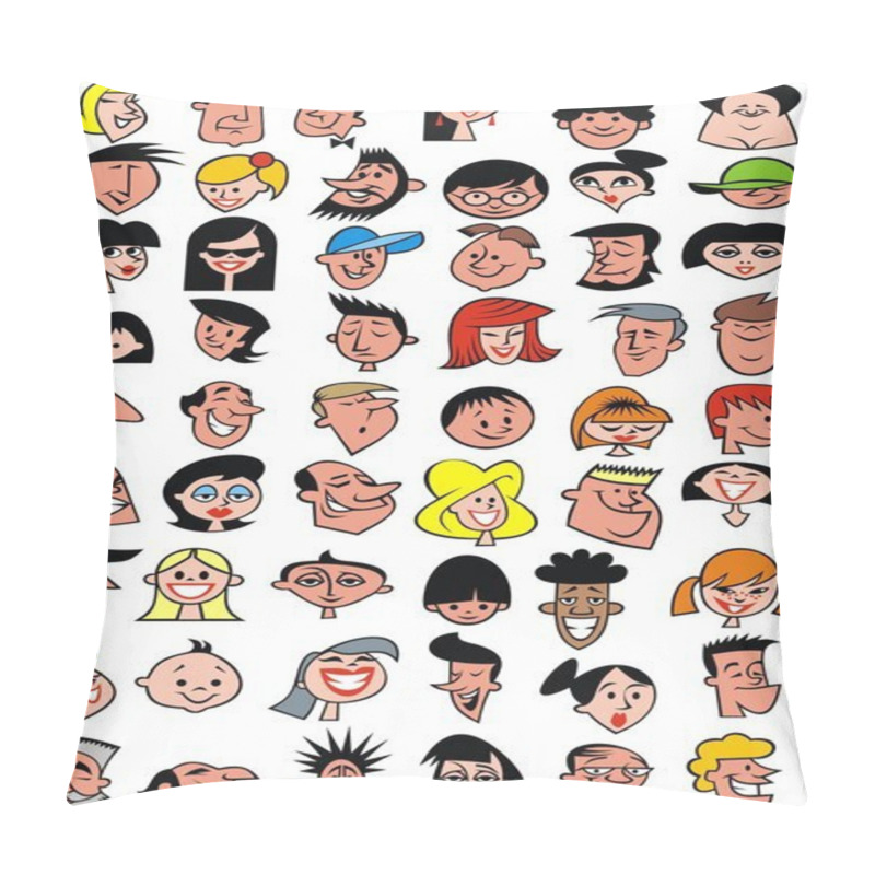 Personality  Collection Of Faces Pillow Covers