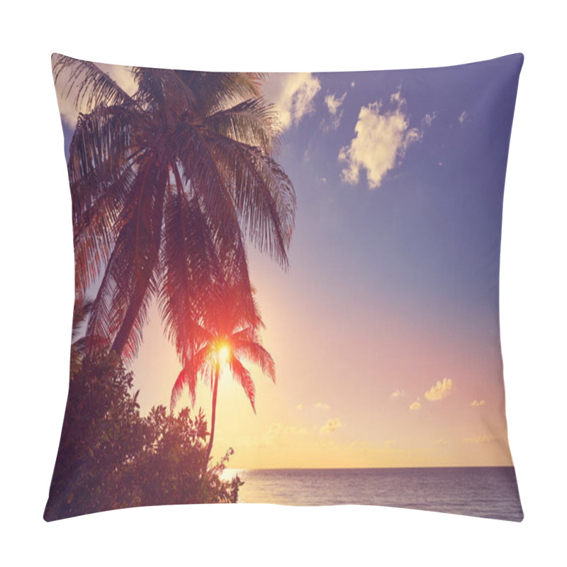 Personality  Holbox Island Sunset Palm Tree Mexico Pillow Covers