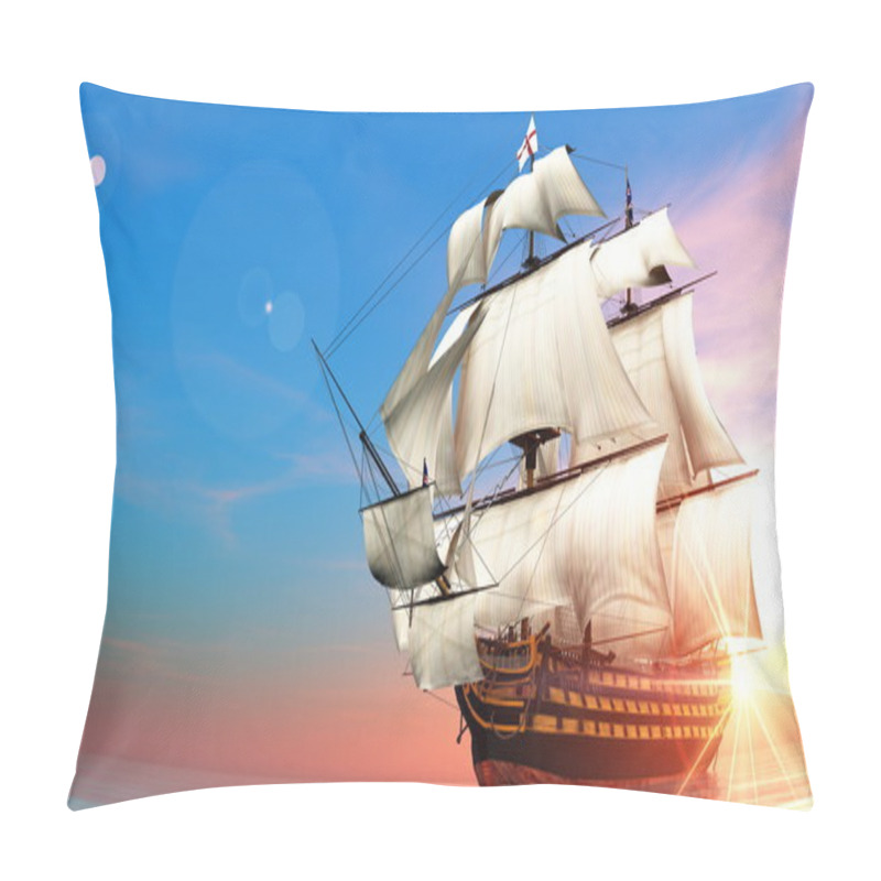 Personality  Sailing Boat Pillow Covers