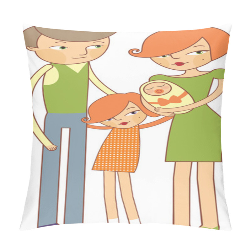 Personality  Young Family Pillow Covers