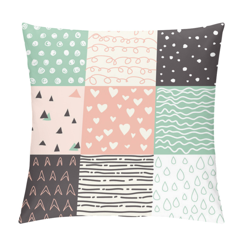 Personality  Set Of Seamless Patterns Pillow Covers