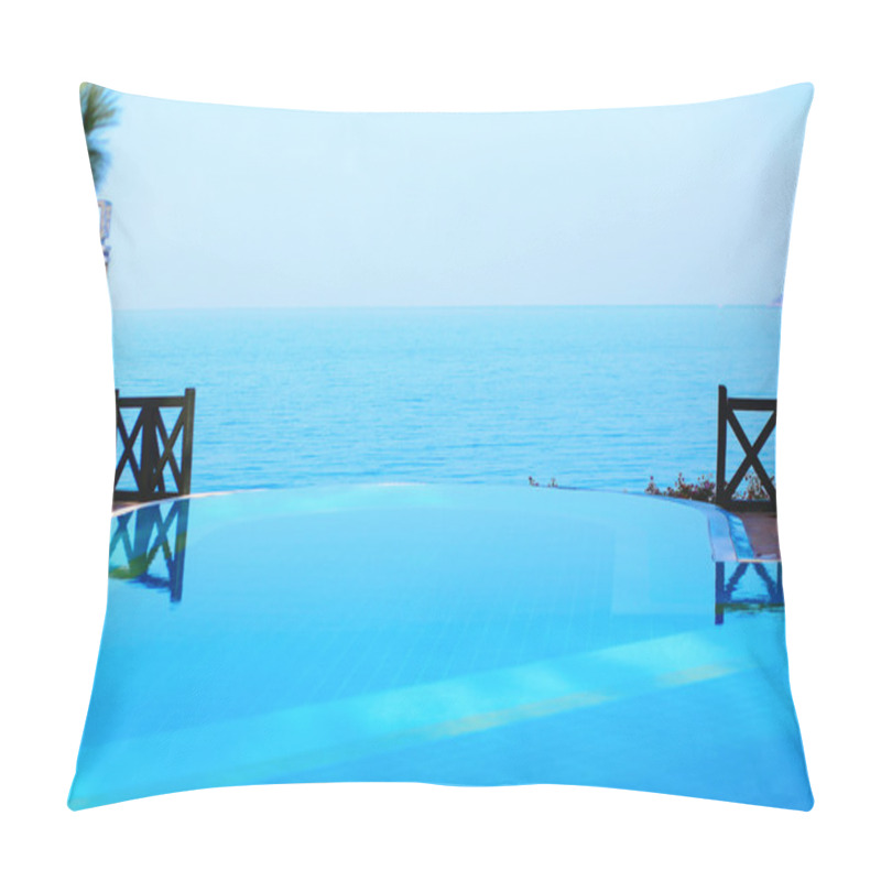 Personality  Infinity Pool In Luxury Hotel Pillow Covers