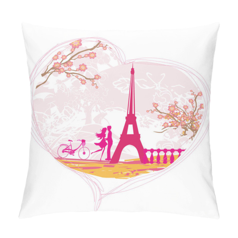 Personality  Romantic Couple In Paris Pillow Covers