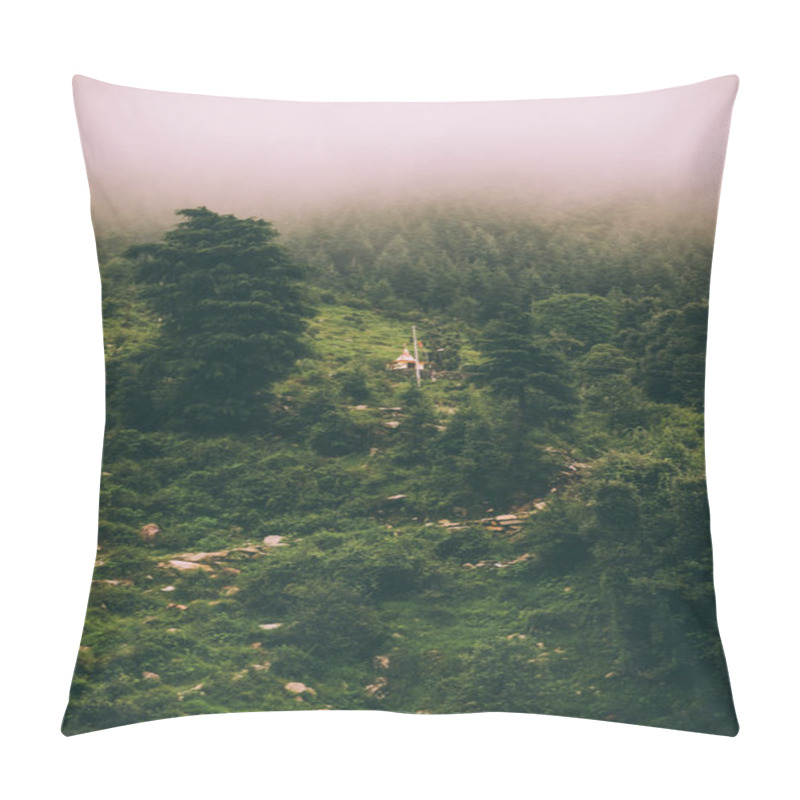 Personality  Beautiful Scenic Mountain Landscape In Fog, Indian Himalayas, Dharamsala, Baksu Pillow Covers